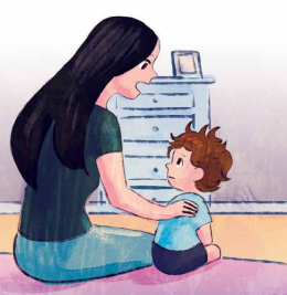 Mother and child bonding moment